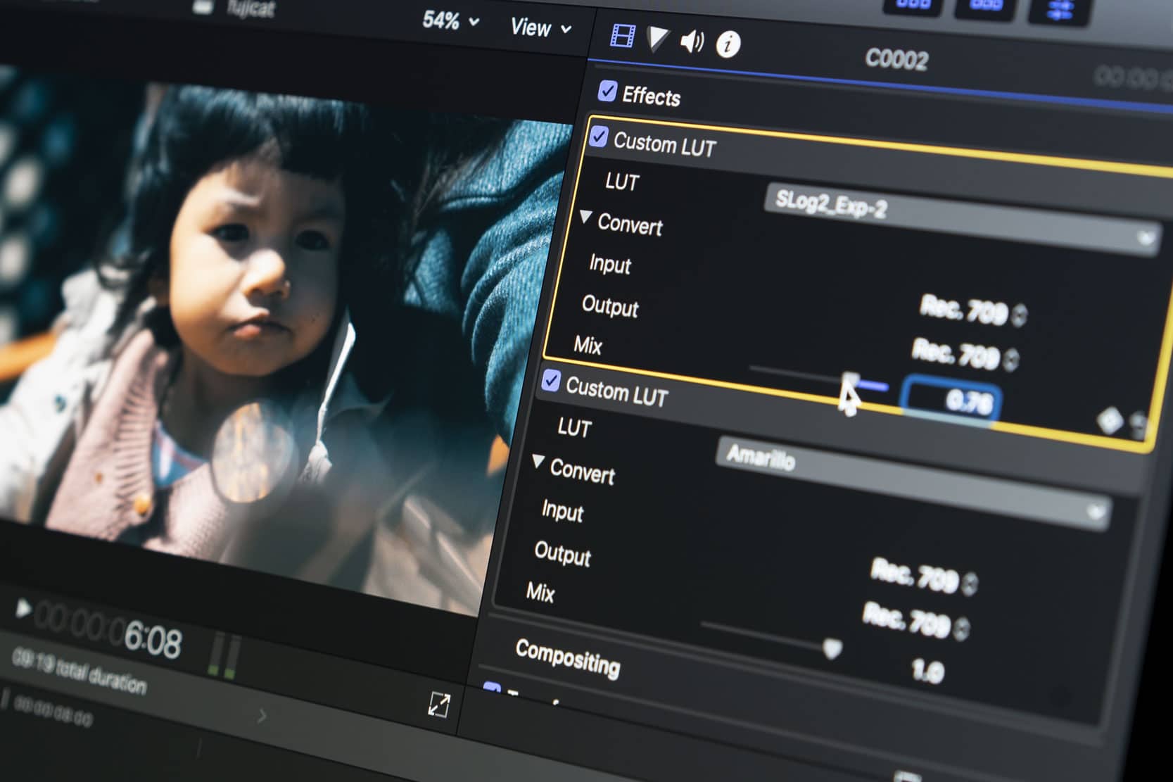 Stacking LUT on Final Cut Pro X